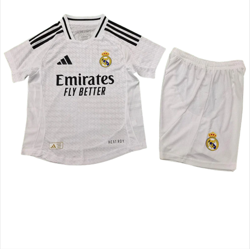 24-25  Real Madrid Home Kids Player Version Soccer Jersey