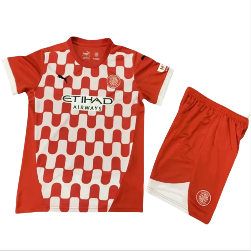 24-25 Girona Home Kids Soccer Jersey