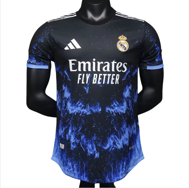 24-25 Mens Real Madrid  Blue Special Edition Player Version Soccer Jersey