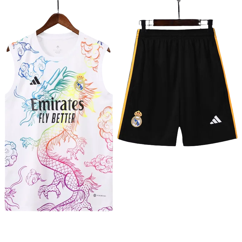 24-25  Real Madrid  White Vest Short traning suit