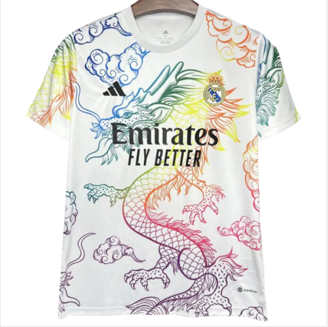 24-25  Mens Real Madrid White Special Edition Fans Training Shirts