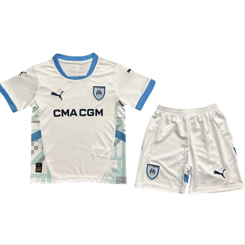 24-25 Marseille Home Kids Soccer Jersey