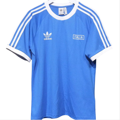 2024 Italy Blue Casual Retro Edition T-Shirts (High Quality)