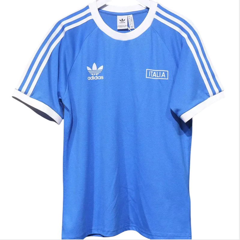 2024 Italy Blue Casual Retro Edition T-Shirts (High Quality)