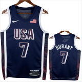 2024 Olympic Game USA DURANT # 7 Dark Blue Basketball Jersey