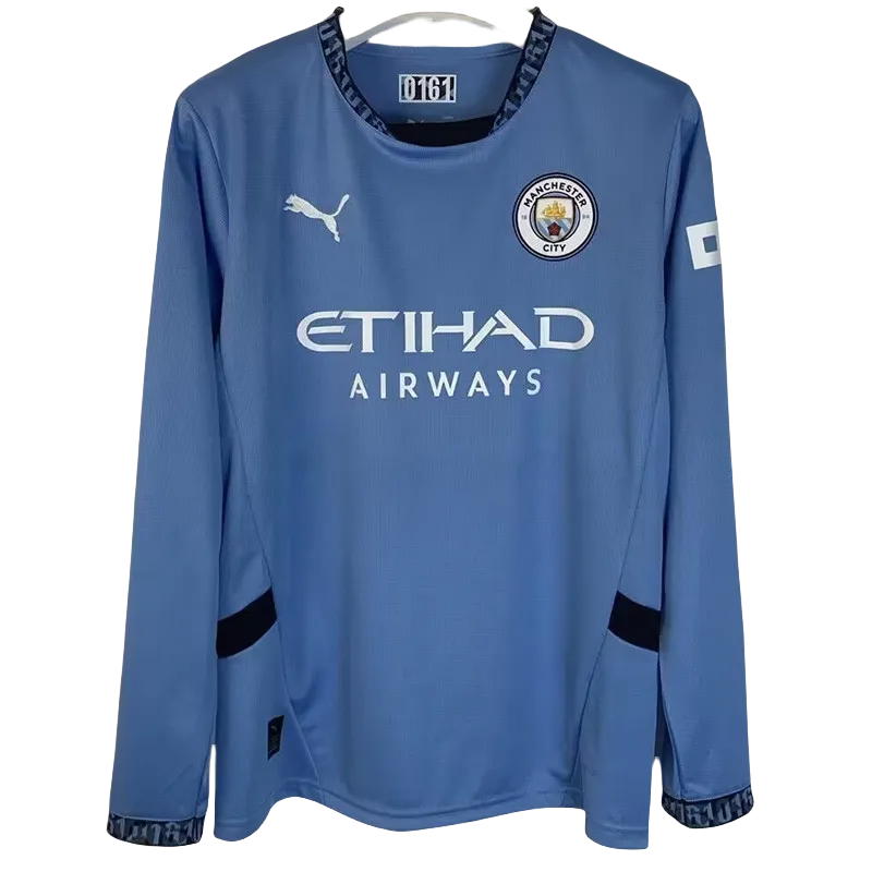 24-25 Man City Home Long Sleeve Soccer Jersey (长袖)