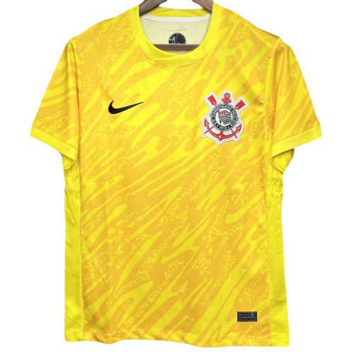 24-25 Corinthians Yellow Goalkeeper Fans Soccer Jersey
