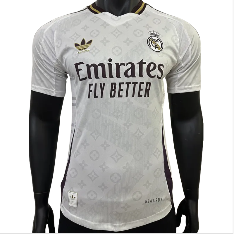 24-25  Real Madrid  Black White Joint Edition Player Version Soccer Jersey