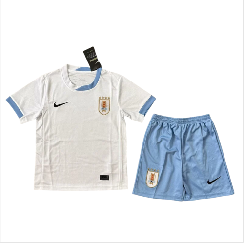 24-25 Uruguay Away Kids Soccer Jersey