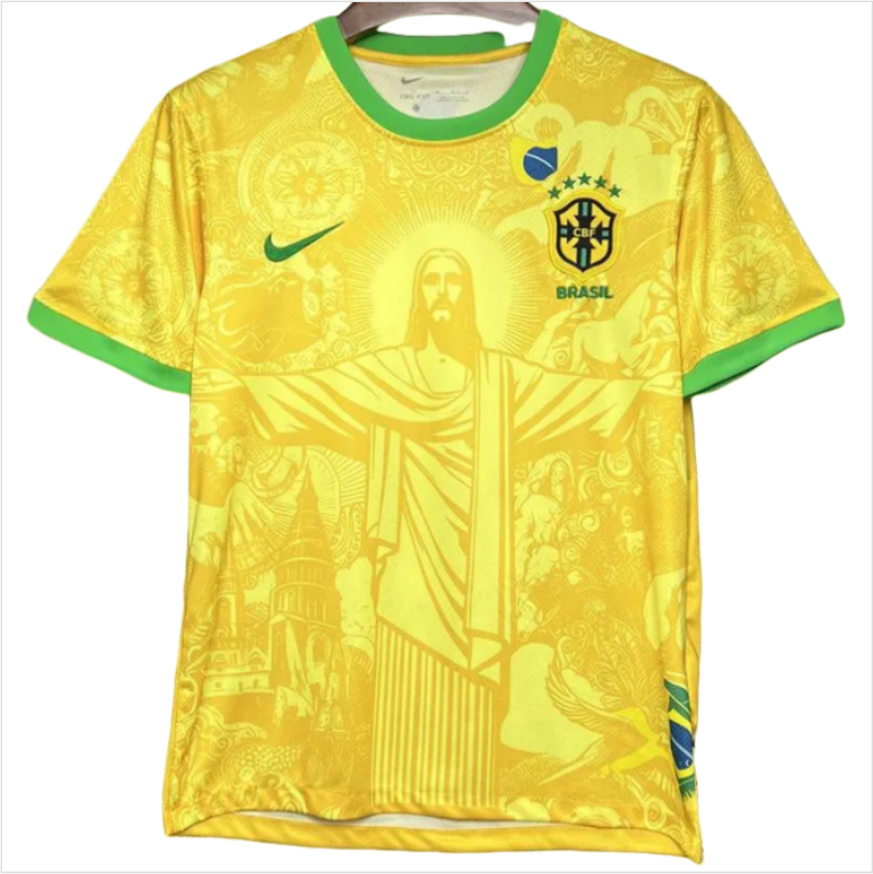24-25 Brazil Special Edition Yellow Training Soccer Jersey 耶稣
