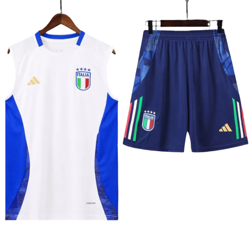 24-25 Italy White Tank top and shorts suit