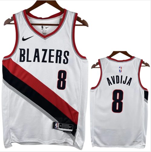 22-23 Trail Blazers AVDIJA #8 White Top Quality Hot Pressing NBA Jersey