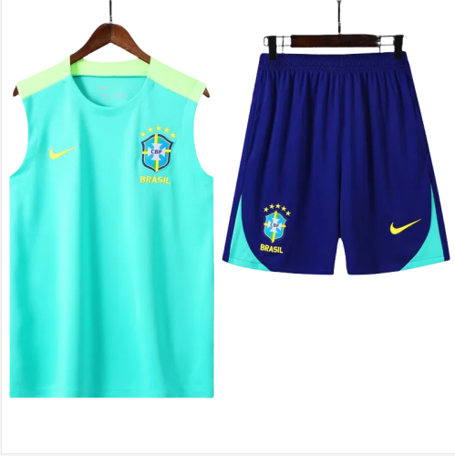 24-25 Brazil Light Green Tank top and shorts suit