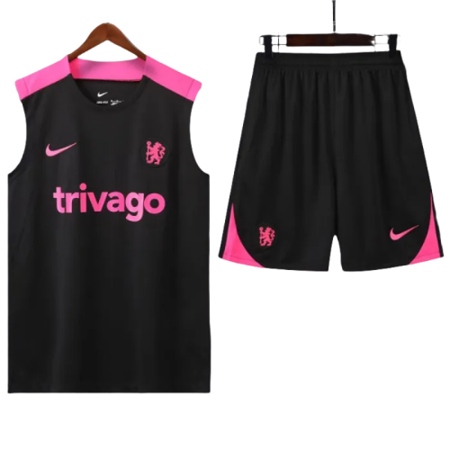 24-25 CHE Black Tank top and shorts suit