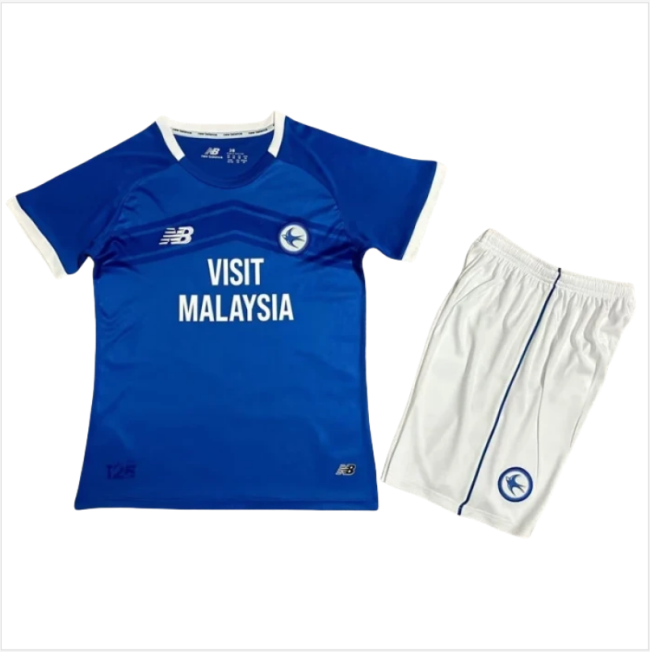24-25 Cardiff City Home Kids Soccer Jersey