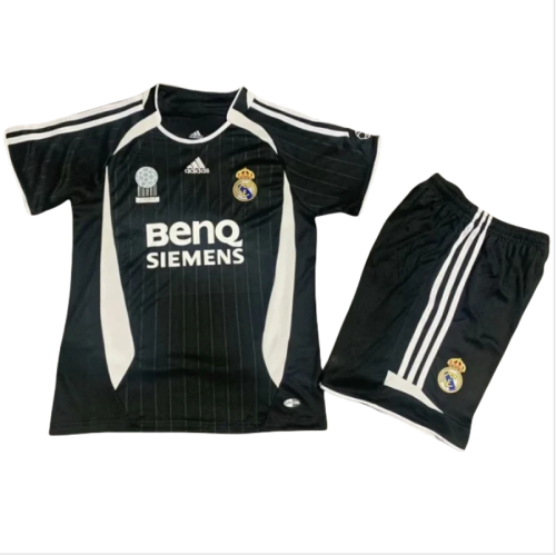2006-2007 Mens Real Madrid  Away Kids Retro Soccer Jersey