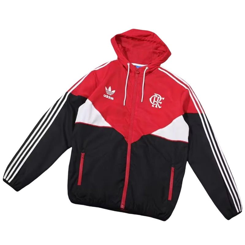 24-25 Flamengo Red Black Windbreaker