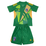 24-25 Italy Green GoalKeeper Kids Soccer Jersey
