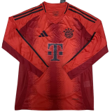 24-25 Bayern Home Long Sleeve Soccer Jersey