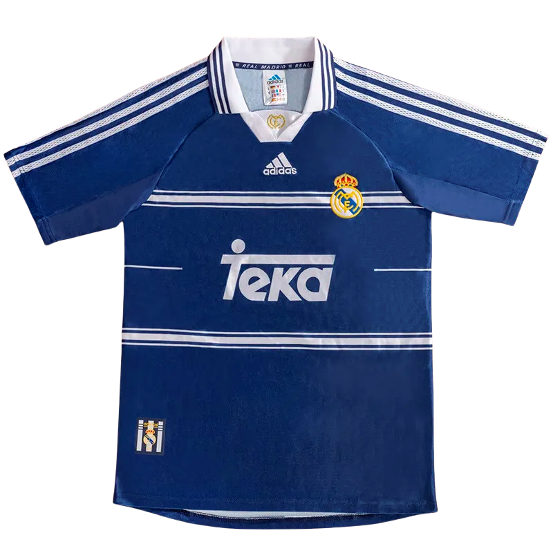 1998-1999 Mens  Real Madrid Away Retro Soccer Jersey