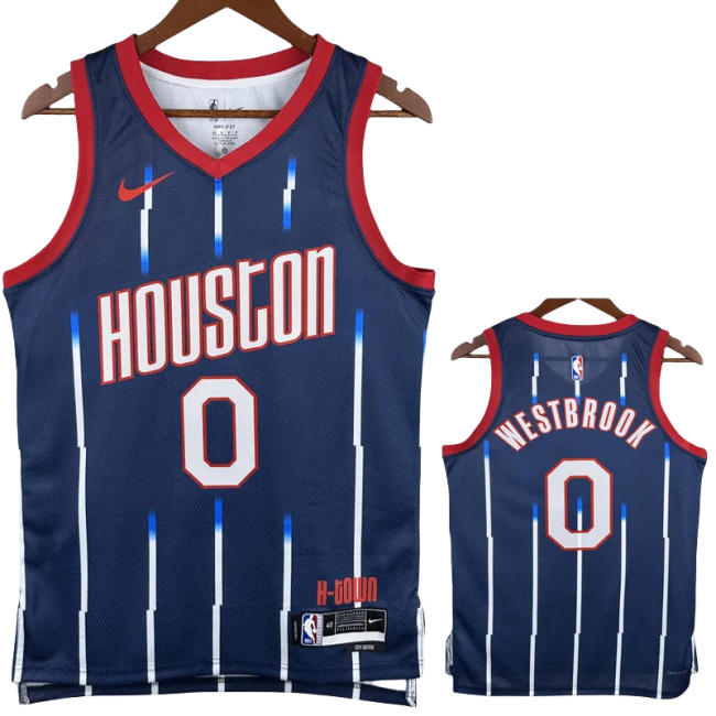 22-23 Rockets WESTBROOK #0 Royal blue City Edition Top Quality Hot Pressing NBA Jersey