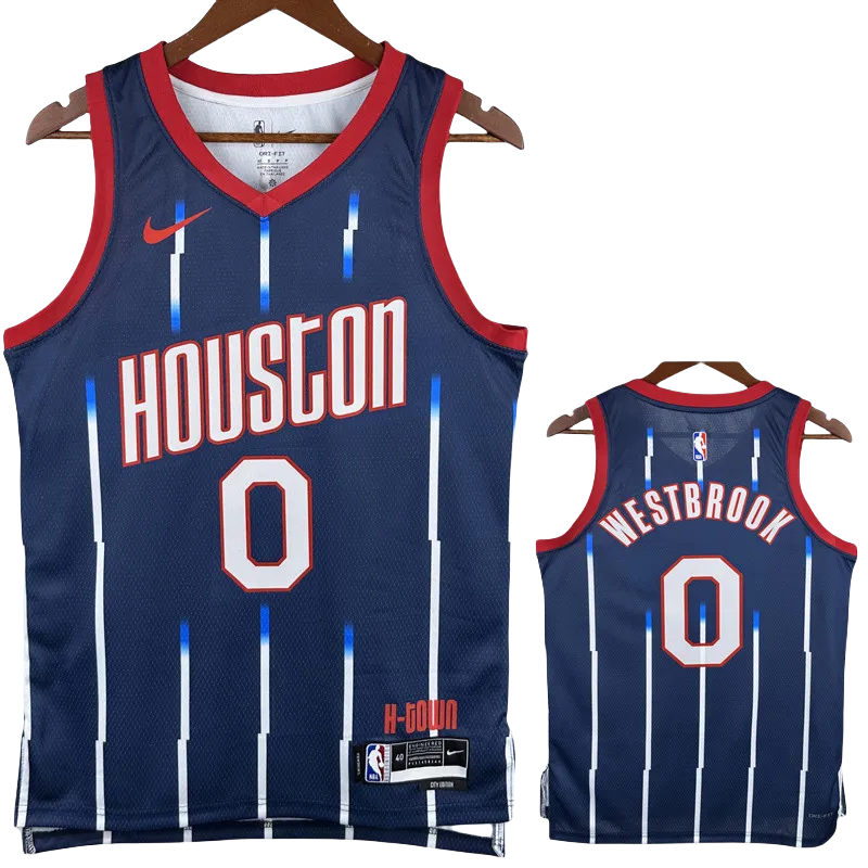 22-23 Rockets WESTBROOK #0 Royal blue City Edition Top Quality Hot Pressing NBA Jersey