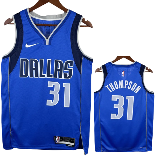 22-23 Dallas Mavericks THOMPSON #31 Blue Away Top Quality Hot Pressing NBA Jersey