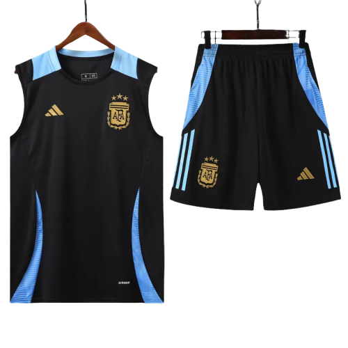 24-25 Argentina Black Tank top and shorts suit