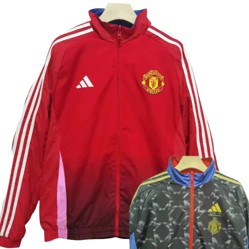 2024 Man Utd Red & Black Double Sided Windbreaker