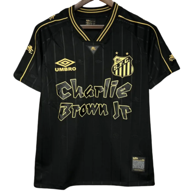 24-25 Santos FC Black Commemorative Edition Fans Soccer Jersey