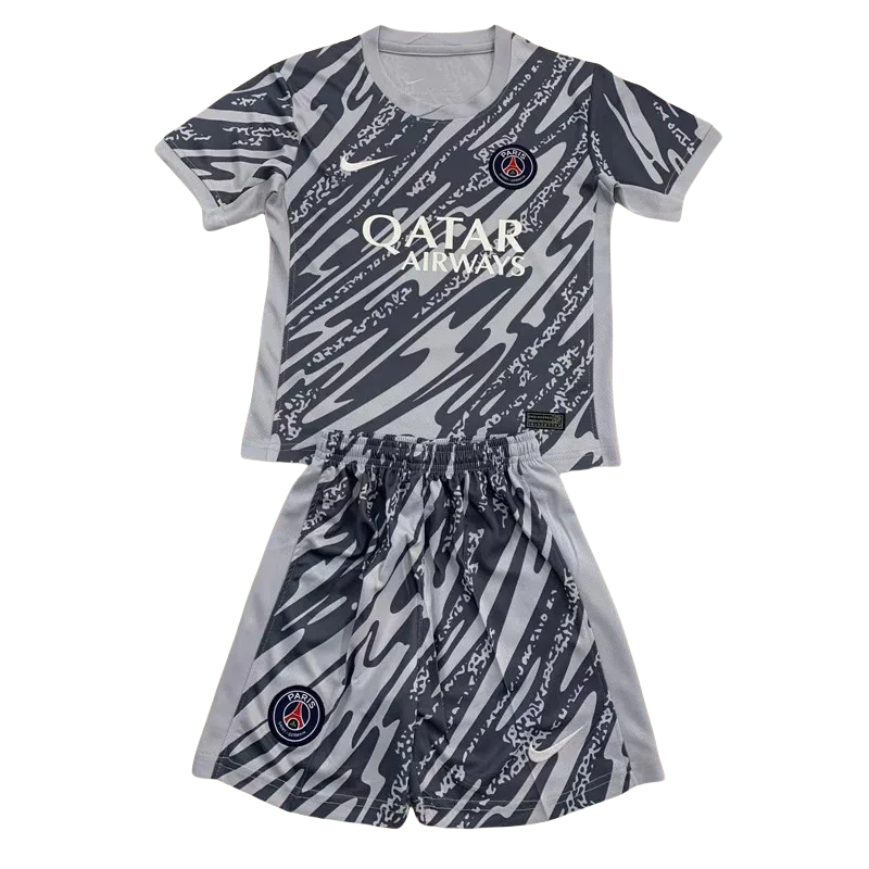 24-25 PSG Grey GoalKeeper Kids Soccer Jersey