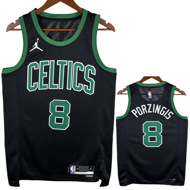 22-23 Celtics PORZINGIS #8 Black Top Quality Hot Pressing NBA Jersey (Trapeze Edition) 飞人版