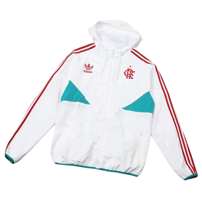 24-25 Flamengo White Windbreaker