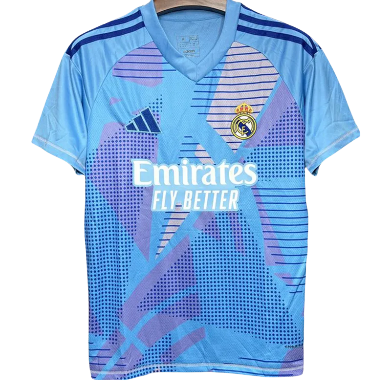 24-25 Mens  Real Madrid Blue GoalKeeper Fans Soccer Jersey