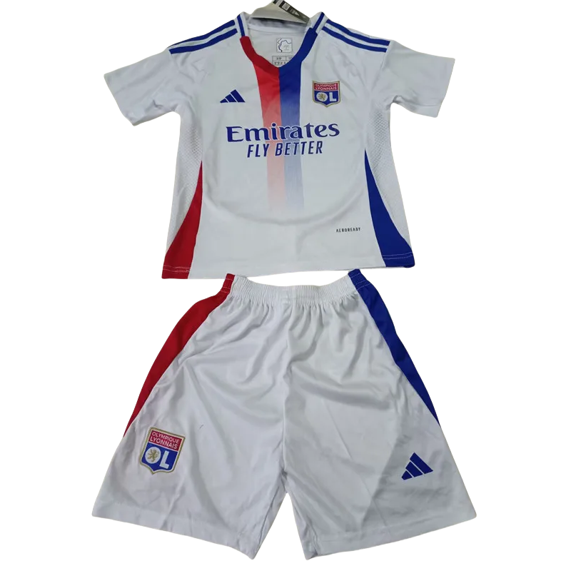 24-25 Lyon Home Kids Soccer Jersey