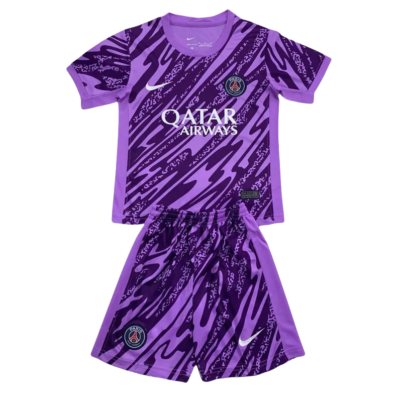 24-25 PSG Purple GoalKeeper Kids Soccer Jersey