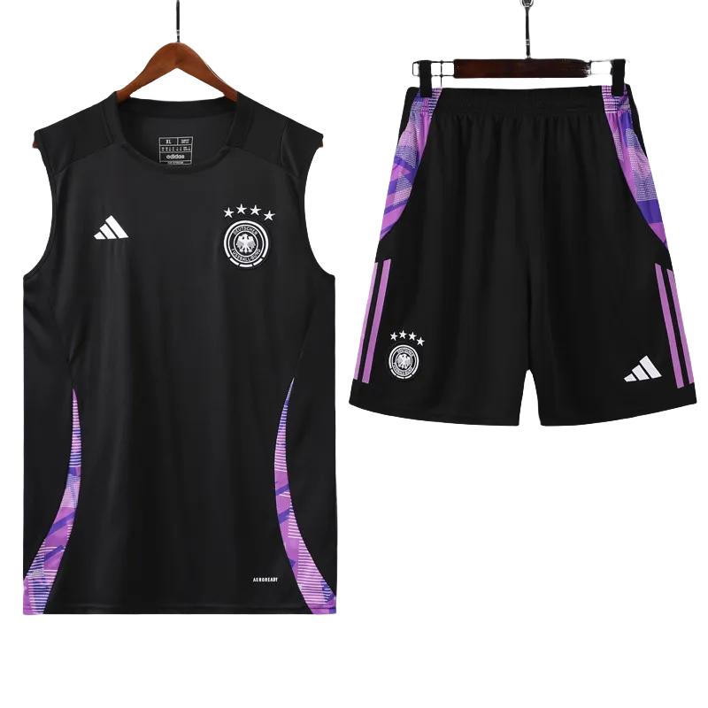 24-25 Germany Black Tank top and shorts suit