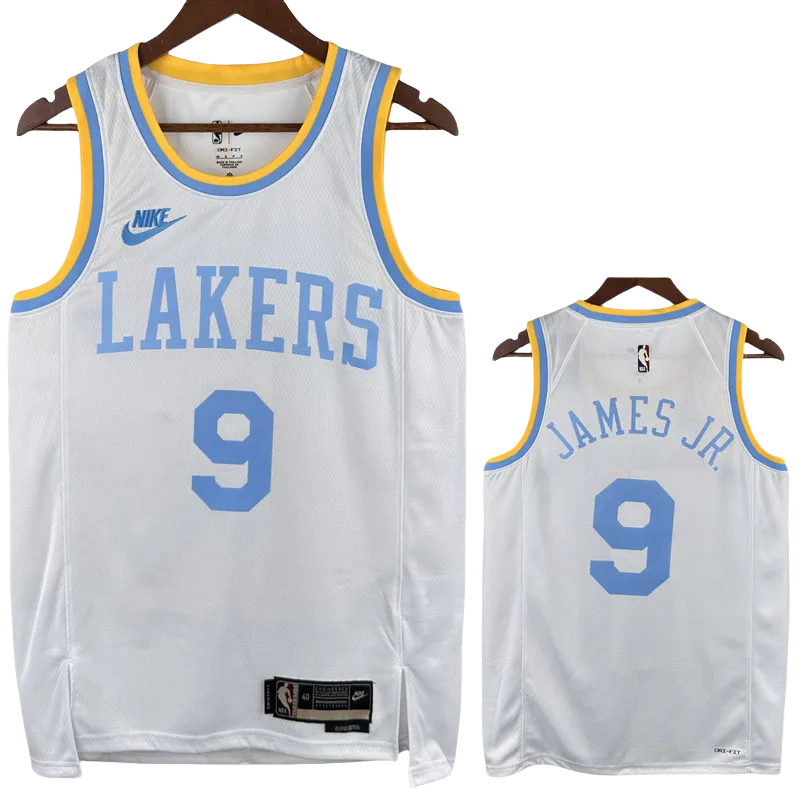 22-23 Lakers JAMES JR. #9 White Retro Top Quality Hot Pressing NBA Jersey