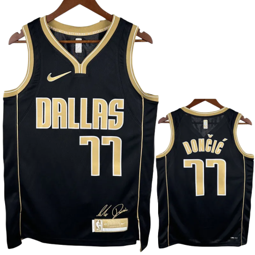23-24 Dallas Mavericks DONCIC #30 Black Glory Edition Top Quality Hot Pressing NBA Jersey