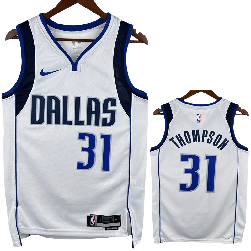 22-23 Dallas Mavericks THOMPSON #31 White Home Top Quality Hot Pressing NBA Jersey