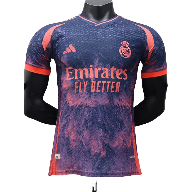 24-25 Real Madrid Black Pink Special Edition Player Version Soccer Jersey