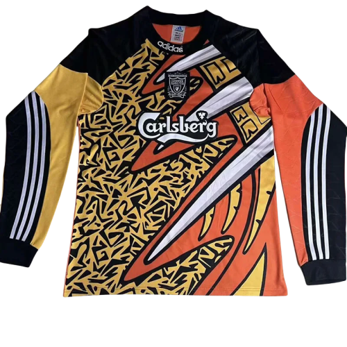 1995-1996 LIV Orange GoalKeeper Long Sleeve Retro Soccer Jersey