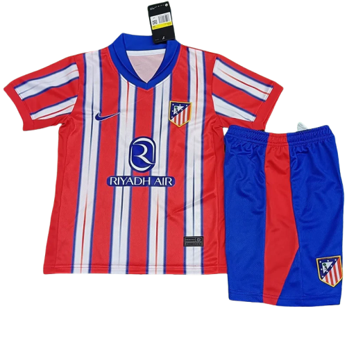 24-25  Atletico Madrid Home Kids Soccer Jersey