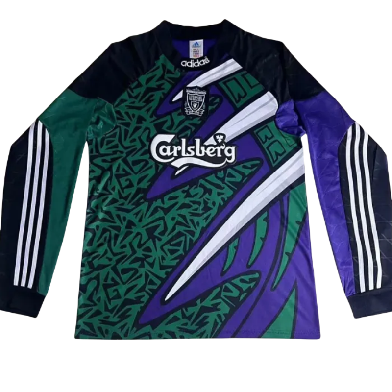 1995-1996 LIV Purple GoalKeeper Long Sleeve Retro Soccer Jersey