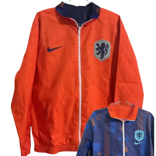 24-25 Netherlands Orange & Blue Double Sided Windbreaker