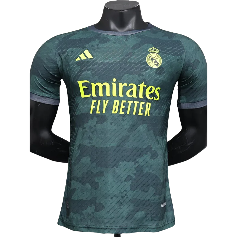 24-25 Real Madrid  Green Grey Special Edition Player Version Soccer Jersey