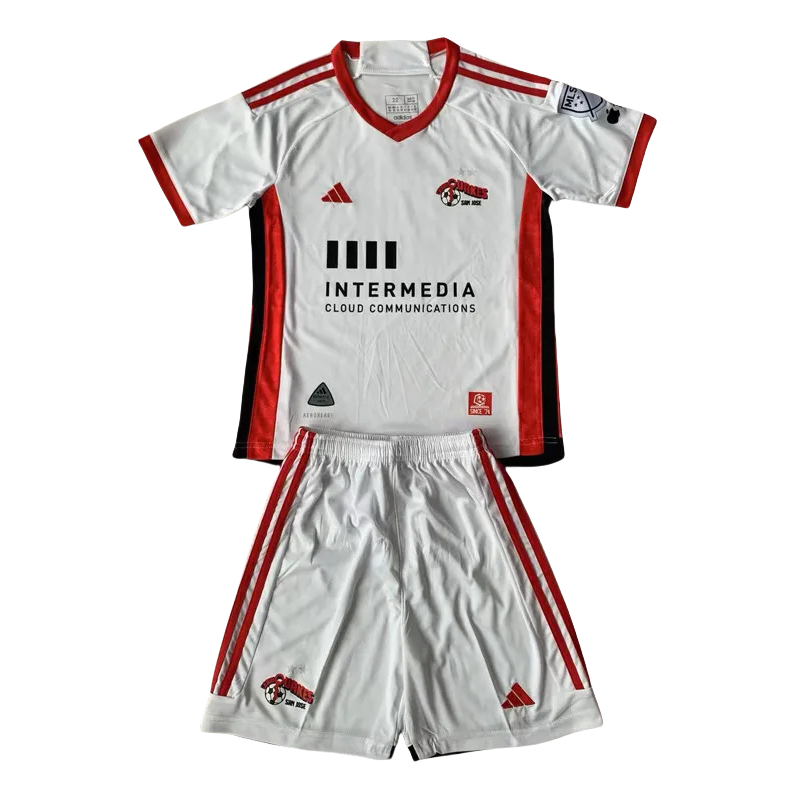 24-25 San Jose Earthquakes Away Kids Soccer Jersey