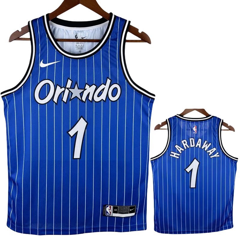 2018-2019 Magic HARDAWAY #1 Blue Retro Top Quality Hot Pressing NBA Jersey (条纹)