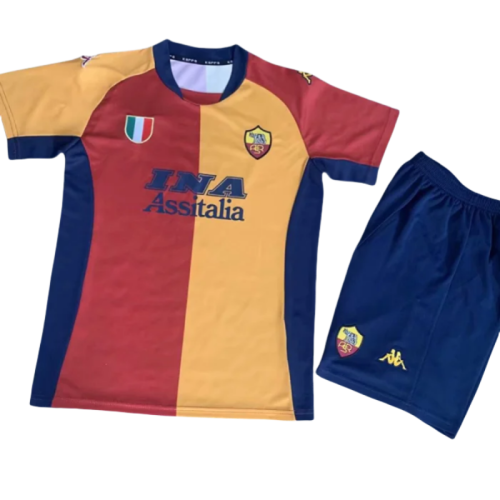 2001-2002 Roma Home Kids Retro Soccer Jersey