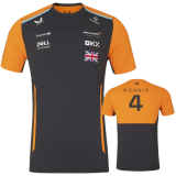 2024 Formula One McLaren #4 Black Yellow Racing Suit (圆领)